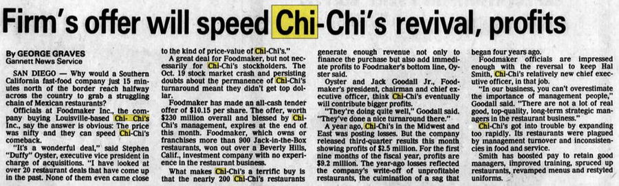 Chi-Chis - Mar 1988 Article